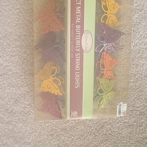 Wilson Fisher 10 Ct Metal Butterfly String Lights NEW Indoor Outdoor Multicolor